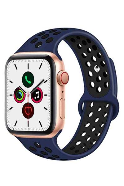 Perfii سوار بديل دوت لساعة أبل سلسلة 5/4/3/2/1 أزرق/أسود