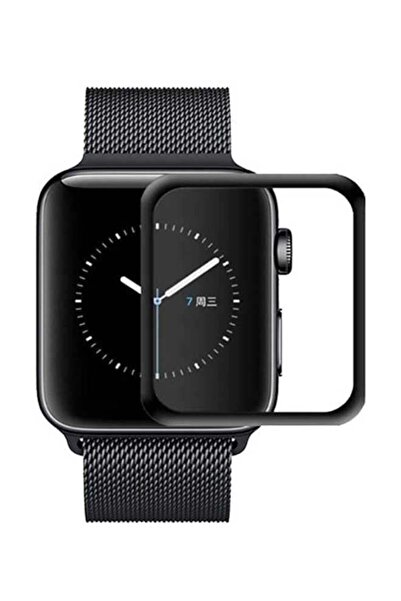 Generic 3D Full Cover Tempered Glass For Apple Watch Black/Clear