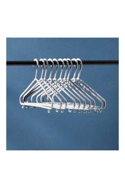 Home Box 10-Piece Spectra Zarra Hanger Set Silver