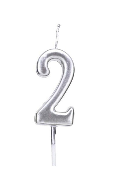 CoolBaby Number 2 Happy Birthday Candle 2 x 4cm