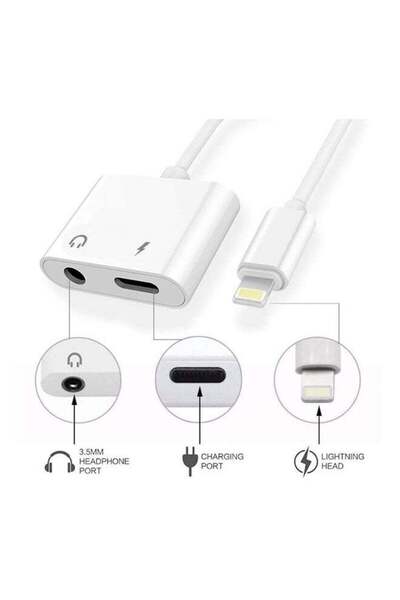 Generic Headphone Jack Adapter For iPhone White