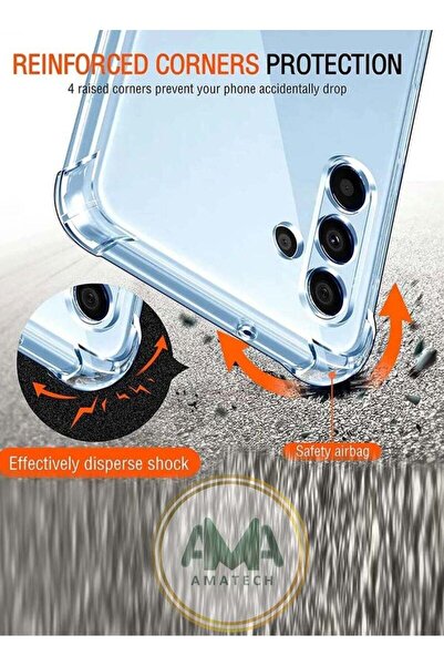 Generic غطاء شفاف مع حماية قوية على الحواف لهاتف Galaxy A25