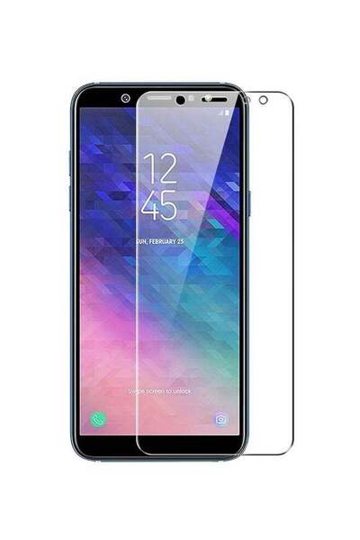 Generic واقي شاشة مقوى لهاتف Galaxy A6 Plus شفاف