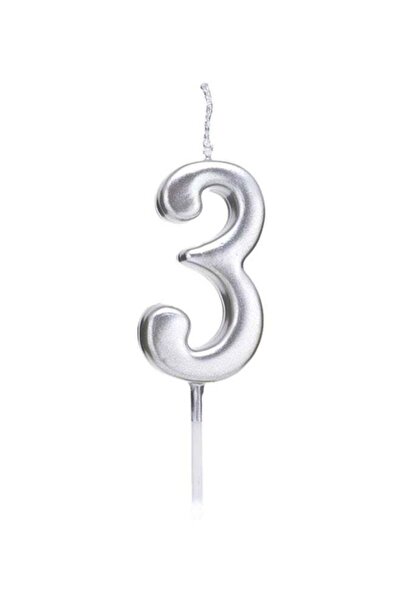 CoolBaby Three Happy Birthday Candle 2.5x4.5cm