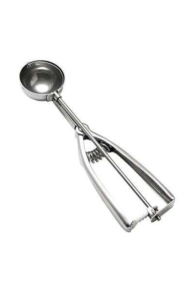 Generic مغرفة آيس كريم فولاذية أنيقة فضية 23 سنتيمتر