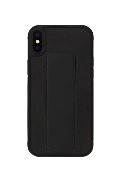 Margoun غطاء حماية مع حامل للإصبع لهاتف Apple iPhone XS/X أسود