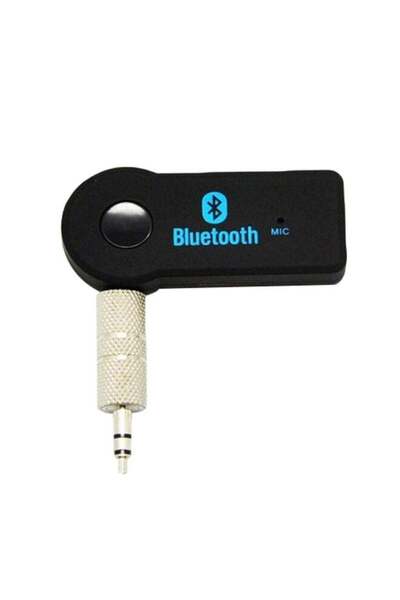 Anbes محول صوت AUX لاسلكي تلقائي مع ميكروفون أسود