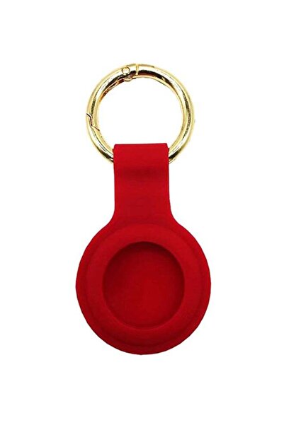 VILILY غطاء حماية من السيليكون لجهاز التتبع الذكي Apple Airtag باللون الأحمر/...