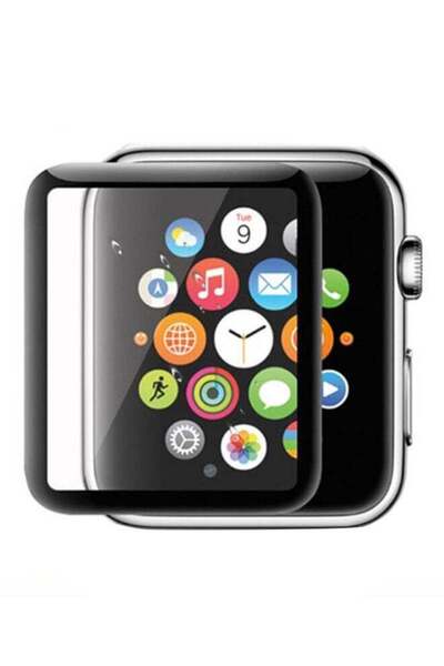 Generic غشاء زجاجي ثلاثي الأبعاد بغطاء كامل للحافة لساعة Apple Watch Series 4...