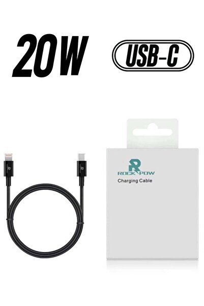 ROCK POW 20W Fast Charger USB-C to Lightning Charging Cable (Apple MFi Certified), 1m