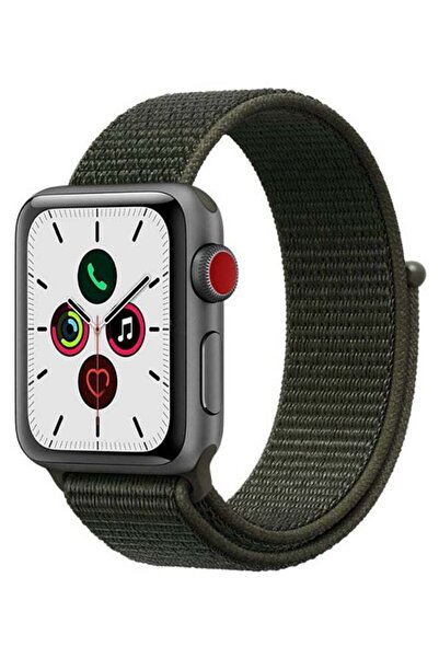 Perfii سوار بديل صلب لساعة Apple Watch Series 5/4/3/2/1، لون كاكي كارجو