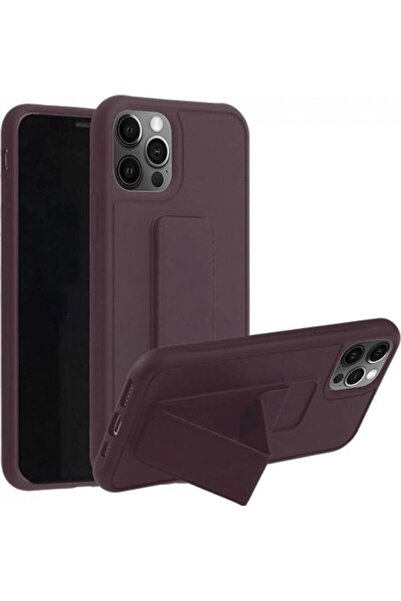 Margoun غطاء حماية مع حامل للإصبع لهاتف Apple iPhone 11 Pro Max كستنائي