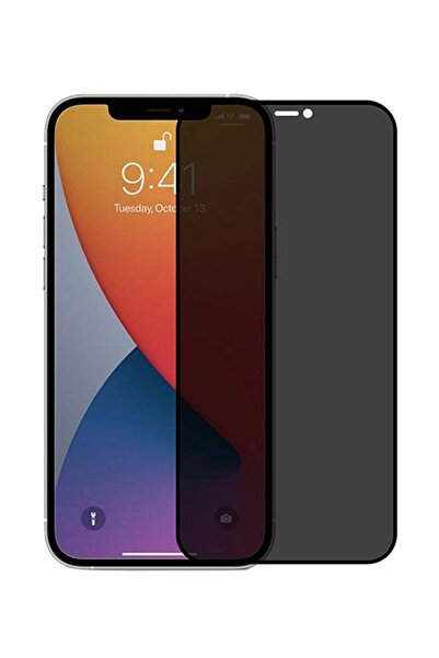 Theodor واقي شاشة من الزجاج المقوى المقاوم للتجسس والخصوصية لهاتف Apple iPhone 12 و12 Pro باللون الأسود