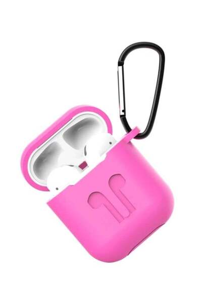 Generic CASPTM Shockproof Silicone Protectice Case Cover For Apple AirPods Rose Red