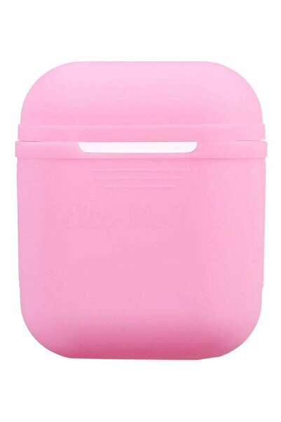 Generic غطاء سيليكون واقي لشحن سماعات ابل ايربودز، لون وردي