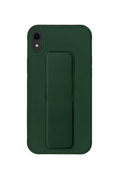 Margoun Protective Case Cover With Finger Grip Stand For Apple iPhone XR Dark Green