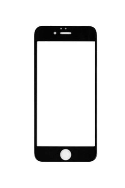 Muzz واقي شاشة من الزجاج المقوى المنحني لهاتف Apple iPhone 6/6s أسود/شفاف