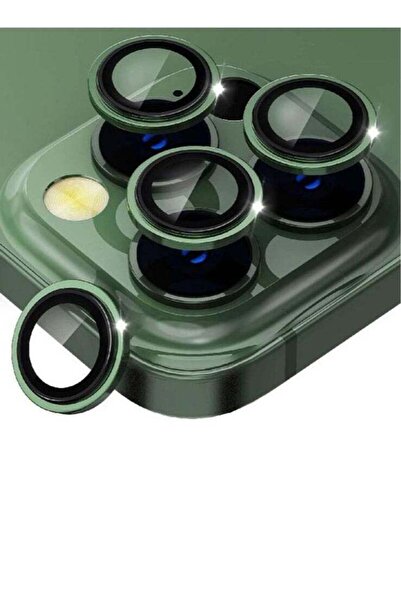 Generic غطاء كاميرا زجاجي مقوى مضاد للخدش لهاتف iPhone 14 Pro / 14 Pro Max أخضر