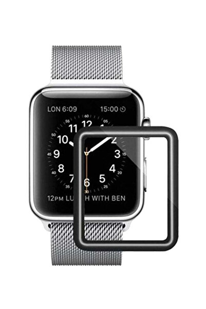 Generic Anti Fingerprint Tempered Glass Screen Protector For Apple Watch Series 1/2/3 42mm Black/Clear