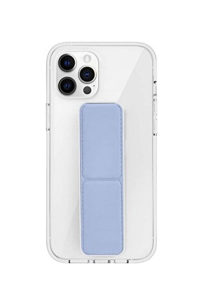 Margoun غطاء حماية مع حزام للإصبع وقبضة يد لهاتف iPhone 13 Pro أزرق فاتح/شفاف