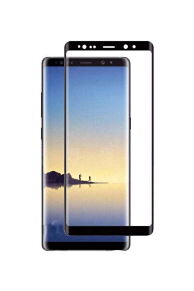 Generic واقي شاشة زجاجي مقوى ثلاثي الأبعاد لهاتف سامسونج جالاكسي نوت 8 - أسود...