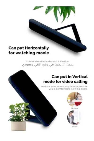 Generic Hand Grip Foldable Magnetic Kickstand Wrist Strap Finger Grip Case Cover A35 Dark Blue