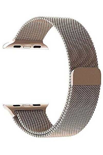 porodo سوار شبكي لساعة أبل باللون الذهبي الباهت