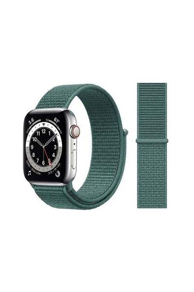 Perfii سوار بديل لساعة Apple Watch Series 6/SE/5/4/3/2/1 بلون أخضر صنوبري