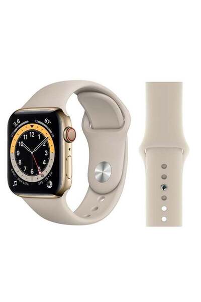 Perfii سوار بديل لساعة Apple Watch Series 6/SE/5/4/3/2/1، لون أبيض حجري
