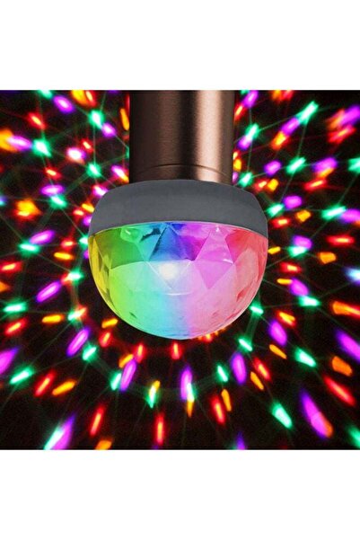 Generic كرة سحرية ملونة تعمل بالصوت مزودة بمنفذ USB، ضوء ديسكو صغير للحفلات KTV، مصباح نيون