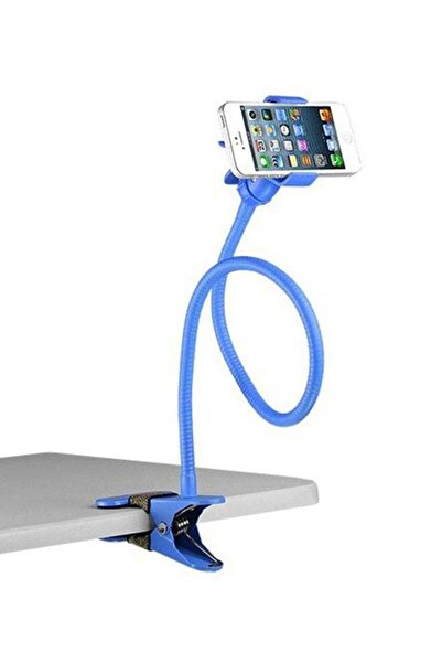 Generic حامل جوال دوار مع مشبك تثبيت لهاتف Apple iPhone 6 أزرق