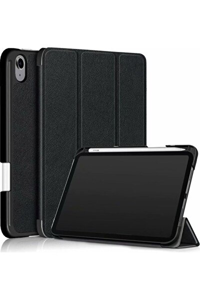 Generic Smart Protective Cases for Apple iPad Mini 6 with Pencil Holder Black