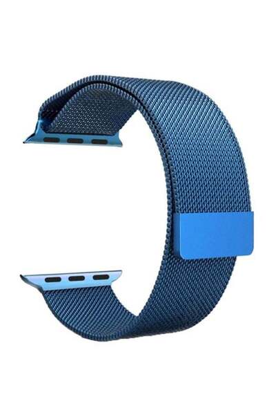 Margoun Milanese Mesh Stainless Steel Band for Apple Watch 42/44/45mm Blue