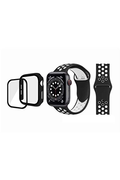 Perfii سوار بديل ممتص للصدمات لساعة Apple Watch Series 6/SE/5/4 باللون الأسود