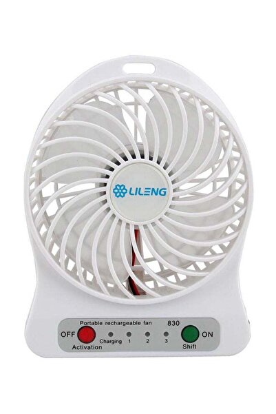 Lileng مروحة طاولة صغيرة محمولة 10102597 بيضاء