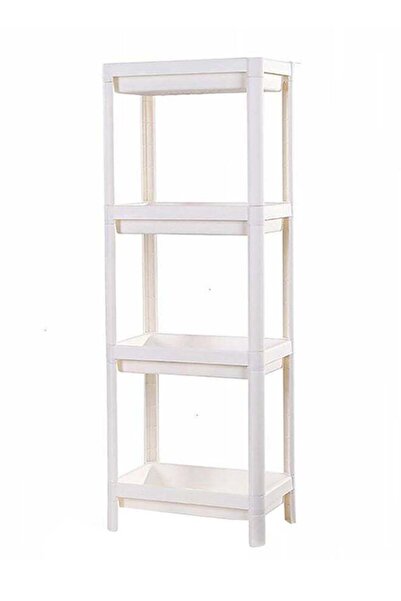 SAPU رف متعدد الأغراض بأربع طبقات مع رف مطبخ أبيض 100 سم