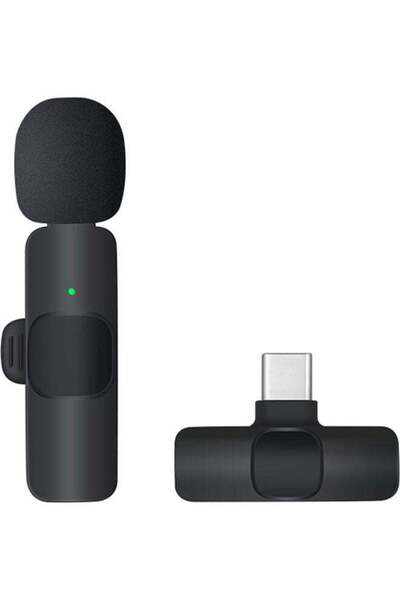 Generic ميكروفون لاسلكي بمشبك على الياقة بتردد 2.4 جيجاهرتز V9834-V أسود