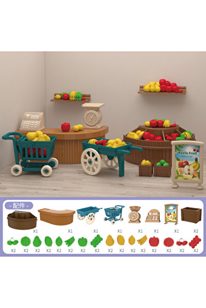Choice10 متجر فواكه صغير للتسوق في السوبر ماركت ألعاب أثاث بيت الدمية الملحقات التعليم الفكري ل