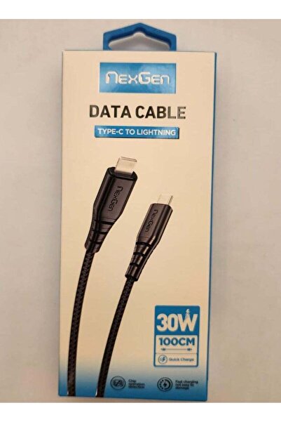 Generic كابل شحن سريع PD للآيفون بقوة 30 وات أسود