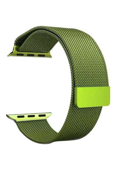 porodo سوار شبكي لساعة أبل باللون الأخضر