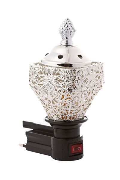 DLC مبخرة كهربائية على الطراز العتيق باللون الفضي/الأسود