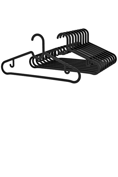 Generic Black plastic clothes hanger from IKEA 10 pieces