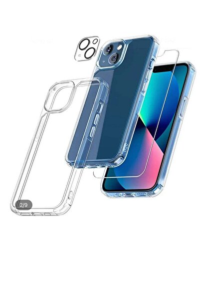 Generic Transparent back cover with transparent glass screen sticker and came...