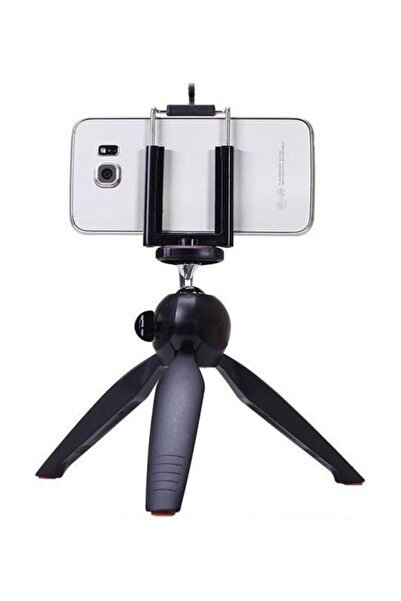 Generic حامل ثلاثي صغير للهاتف المحمول وكاميرا الهاتف مع مشبك أسود