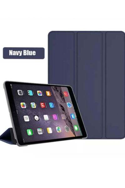 Generic غطاء ذكي قابل للطي يحمي الجهاز بالكامل لجهاز iPad PRO11 مقاس 12.9 بوصة باللون الأزرق الداكن