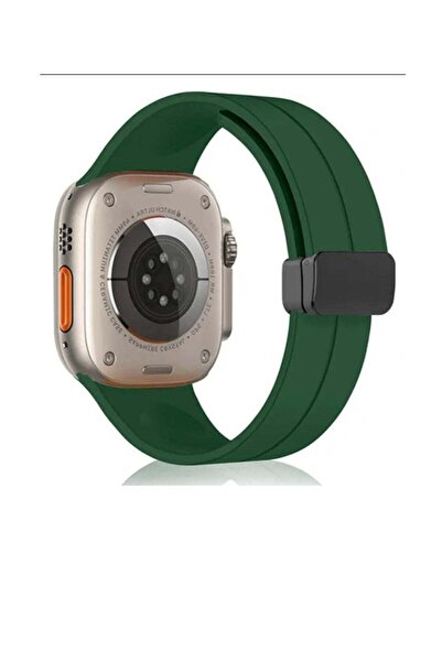 Generic Apple watch strap with magnetic closure size 49 olive color