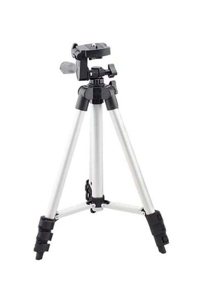 Tefeng حامل ثلاثي القوائم للكاميرا فضي/أسود