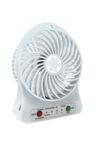 Generic مبرد هواء كهربائي صغير للمكتب مزود بإضاءة LED Y8477 أبيض