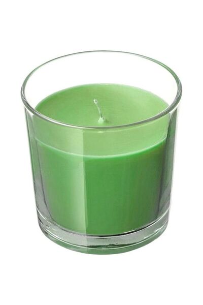 Generic Scented candle in a green glass cup