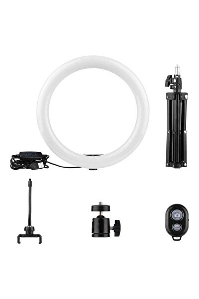 Andoer حلقة إضاءة LED مع رأس كروي وحامل ثلاثي القوائم وجهاز تحكم عن بعد وحامل...